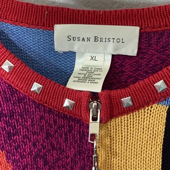 Susan Bristol Colorful Patchwork Cardigan - Picture 14 of 16